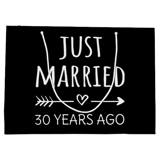 Vor 30 Jahren gerade verheiratet Große Geschenktüte (Rückseite)