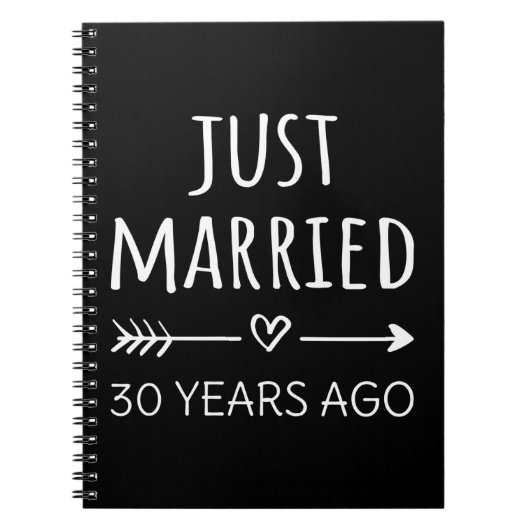 Vor 30 Jahren gerade verheiratet Notizblock (Vorderseite)