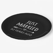 Vor 30 Jahren gerade verheiratet Pappteller (Schrägansicht)