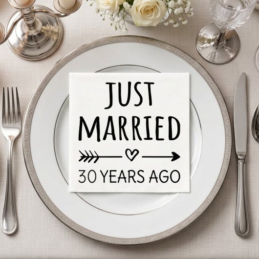 Vor 30 Jahren gerade verheiratet Serviette