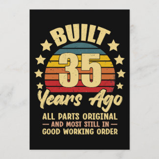 Vor 35 Jahren Alle Teile Original 35. Geburtstag Einladung