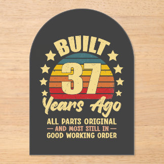 Vor 37 Jahren Alle Teile Original 37. Geburtstag Acryleinladungen