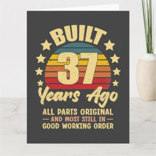 Vor 37 Jahren Alle Teile Original 37. Geburtstag Karte