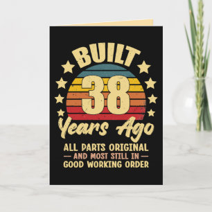 Vor 38 Jahren Alle Teile Original 38. Geburtstag Einladung