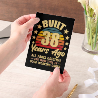Vor 38 Jahren Alle Teile Original 38. Geburtstag Pergament Einladungen