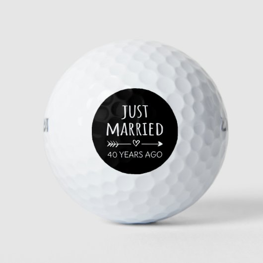 Vor 40 Jahren gerade verheiratet Golfball (Vorderseite)