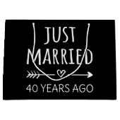 Vor 40 Jahren gerade verheiratet Große Geschenktüte (Vorderseite)