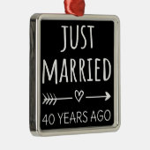 Vor 40 Jahren gerade verheiratet Ornament Aus Metall (Rechts)