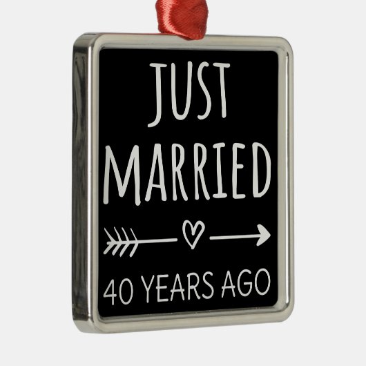 Vor 40 Jahren gerade verheiratet Ornament Aus Metall (Rechts)