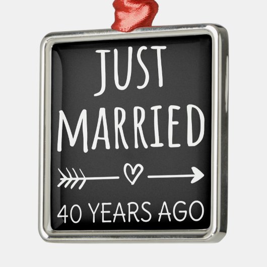 Vor 40 Jahren gerade verheiratet Ornament Aus Metall (Links)