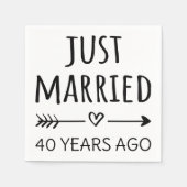 Vor 40 Jahren gerade verheiratet Serviette (Vorderseite)