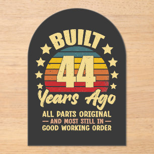 Vor 44 Jahren Alle Teile Original 44. Geburtstag Acryleinladungen