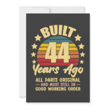 Vor 44 Jahren Alle Teile Original 44. Geburtstag