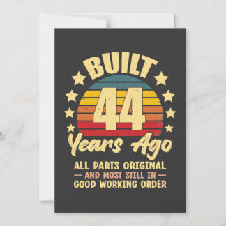 Vor 44 Jahren Alle Teile Original 44. Geburtstag Magneteinladung