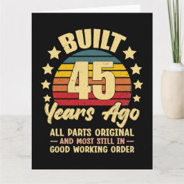 Vor 45 Jahren Alle Teile Original 45. Geburtstag Karte