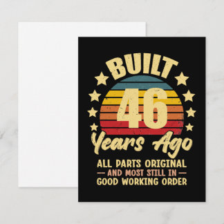 Vor 46 Jahren Gebaut Alle Teile Original 46. Gebur Einladung