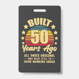 Vor 50 Jahren Gebaut Alle Teile Original 50. Gebur Ausweis