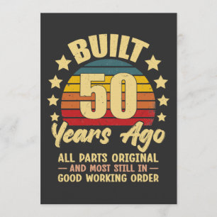 Vor 50 Jahren Gebaut Alle Teile Original 50. Gebur Einladung