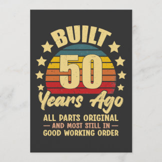 Vor 50 Jahren Gebaut Alle Teile Original 50. Gebur Einladung