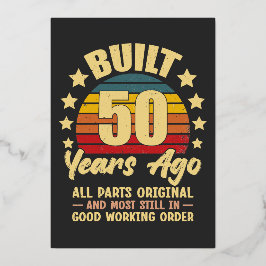 Vor 50 Jahren Gebaut Alle Teile Original 50. Gebur Folieneinladung