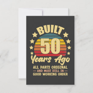 Vor 50 Jahren Gebaut Alle Teile Original 50. Gebur Karte