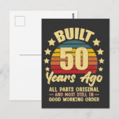 Vor 50 Jahren Gebaut Alle Teile Original 50. Gebur Postkarte (Vorne/Hinten)