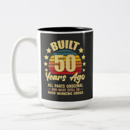 Vor 50 Jahren Gebaut Alle Teile Original 50. Gebur Zweifarbige Tasse