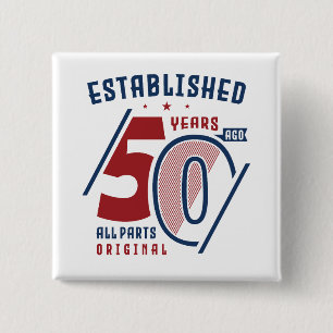 Vor 50 Jahren Gegründet Geburtstagsgeschenk Ide Button