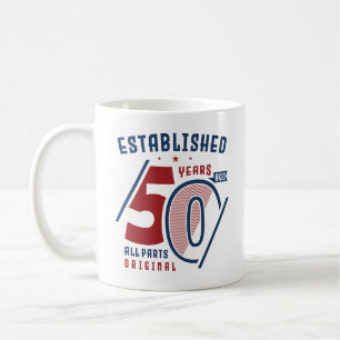 Vor 50 Jahren gegründet   Geburtstagsgeschenk Idee Kaffeetasse