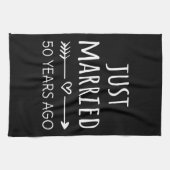 Vor 50 Jahren gerade verheiratet Geschirrtuch (Horizontal)