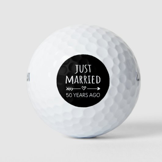 Vor 50 Jahren gerade verheiratet Golfball (Vorderseite)