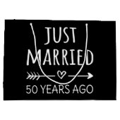 Vor 50 Jahren gerade verheiratet Große Geschenktüte (Rückseite)