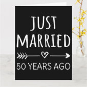 Vor 50 Jahren gerade verheiratet Karte (Gelbe Blume)