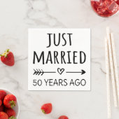 Vor 50 Jahren gerade verheiratet Serviette (Beispiel)