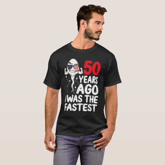 Vor 50 Jahren war ich der schnellste 50. Geburtsta T-Shirt (Vorne ganz)