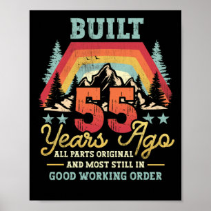 Vor 55 Jahren Gebaut Alle Teile Original 55. Gebur Poster