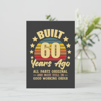 Vor 60 Jahren Gebaut Alle Teile Original 60. Gebur Einladung