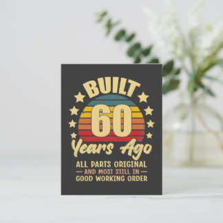 Vor 60 Jahren Gebaut Alle Teile Original 60. Gebur Einladung
