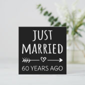 Vor 60 Jahren gerade verheiratet Einladung (Stehend Vorderseite)