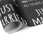 Vor 60 Jahren gerade verheiratet Geschenkpapier (Rolleneckpunkt)