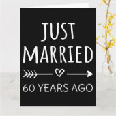 Vor 60 Jahren gerade verheiratet Karte (Gelbe Blume)