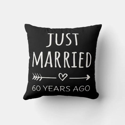 Vor 60 Jahren gerade verheiratet Kissen (Rückseite)