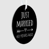 Vor 60 Jahren gerade verheiratet Ornament (Vorderseite)