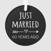 Vor 60 Jahren gerade verheiratet Ornament (Rückseite)