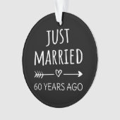 Vor 60 Jahren gerade verheiratet Ornament (Vorderseite)