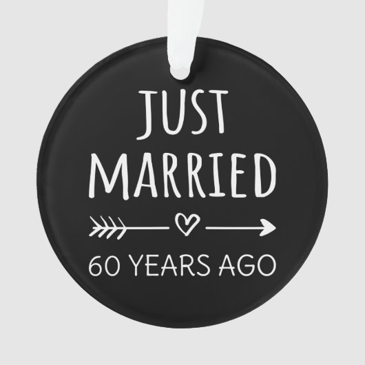 Vor 60 Jahren gerade verheiratet Ornament (Vorderseite)