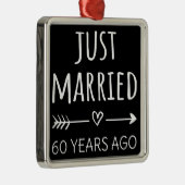 Vor 60 Jahren gerade verheiratet Ornament Aus Metall (Rechts)