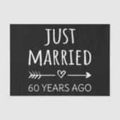 Vor 60 Jahren gerade verheiratet Seidenpapier (Vorderseite)