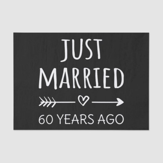 Vor 60 Jahren gerade verheiratet Seidenpapier (Vorderseite)