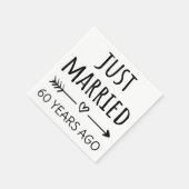 Vor 60 Jahren gerade verheiratet Serviette (Ecke)